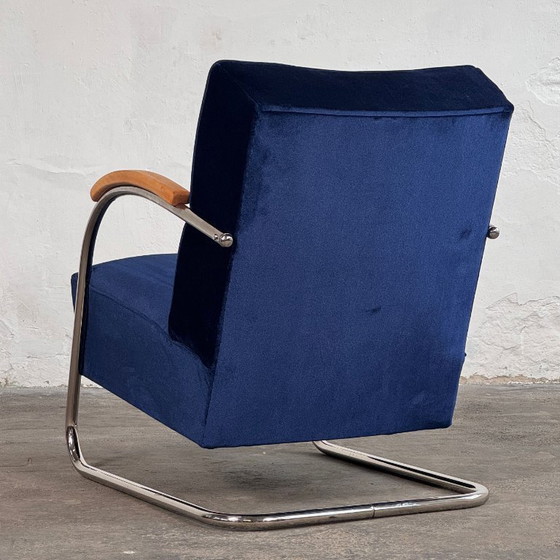 Image 1 of Pair of Tubular Steel Bauhaus Chairs by Anton Lorenz for Mucke Melder, 1930