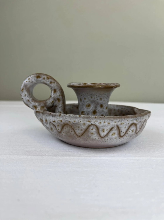 Kandelaars en kaarsen gesigneerd door Jean Austruy – Porcelain, Ceramic, Brutalist (photo 2 of 8)