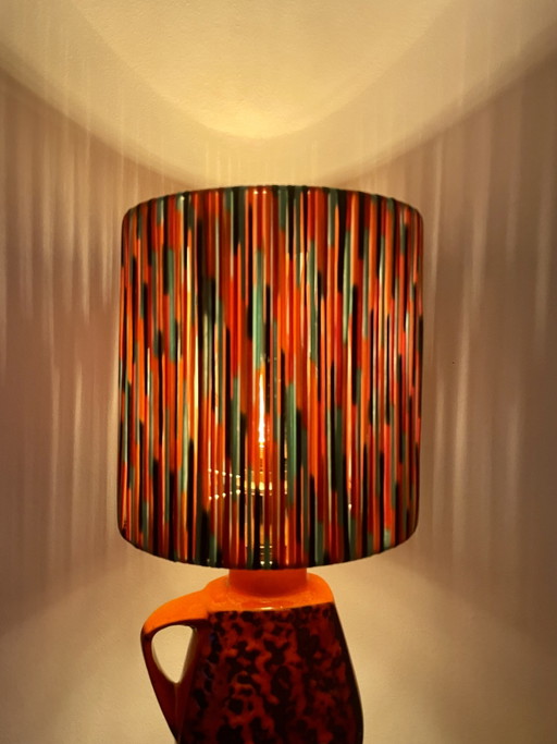 1970s Fat Lava Lamp with Pop Art Shade