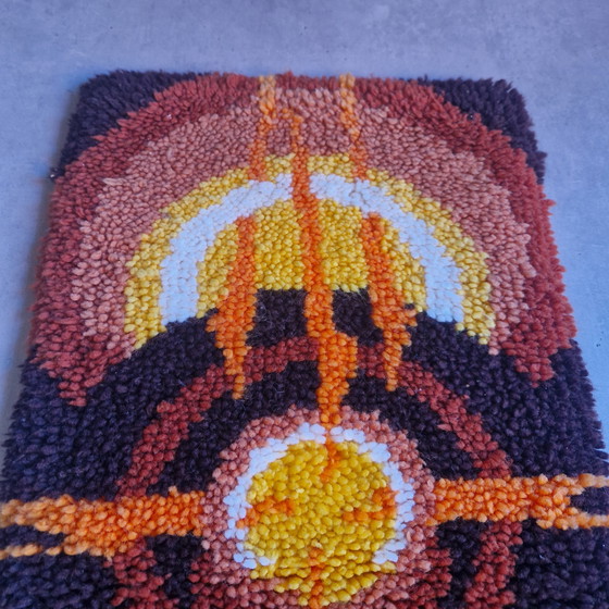 Image 1 of 70s space age wool rug wall hanging