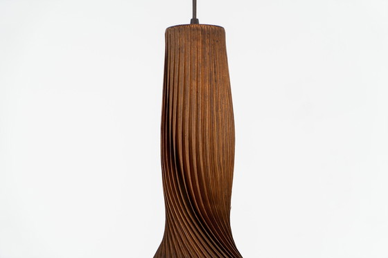 Image 1 of Large pine pendant light by Hans-Agne Jakobsson for Ellysett Markaryd (Sweden,1960s).