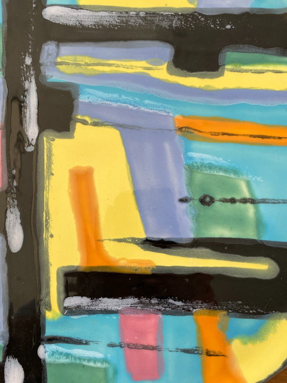 Longwy keramische schaal ‘Pigalle’, gesigneerd op de achterkant, 1960. – Decoratieve objecten, Ceramic (photo 8 of 8)