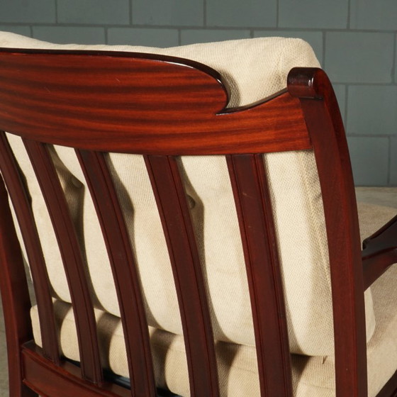 Image 1 of Vintage fauteuil – mahoniehout – jaren 60/70