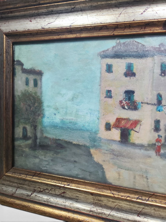 Primitives italienisches Ölgemälde auf Leinwand – Gemälde & Zeichnungen, Wood, Canvas (photo 5 of 5)