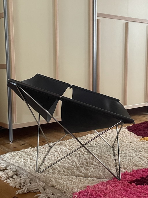 Pierre Paulin - Butterfly F675 – stoelen fauteuils, Leather, Metal (photo 2 of 5)