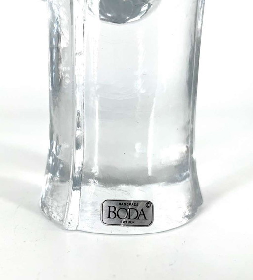 Kosta Boda Tulip Rolf Sinnemark candle holder with label