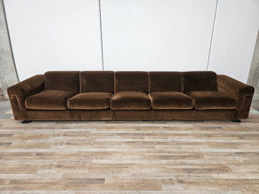 Sofá Tecno D120 de cinco plazas de Valeria Borsani y Alfredo Bonetti, 1966 – 3 5 zitsbanken, Textile