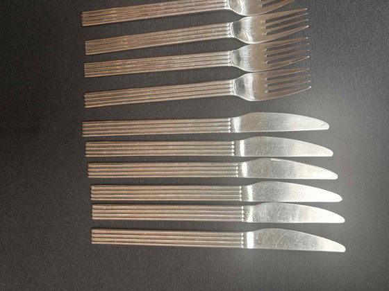 Image 1 of Vintage IKEA Strateg bestekset: 18-delig postmodern roestvrijstalen bestek