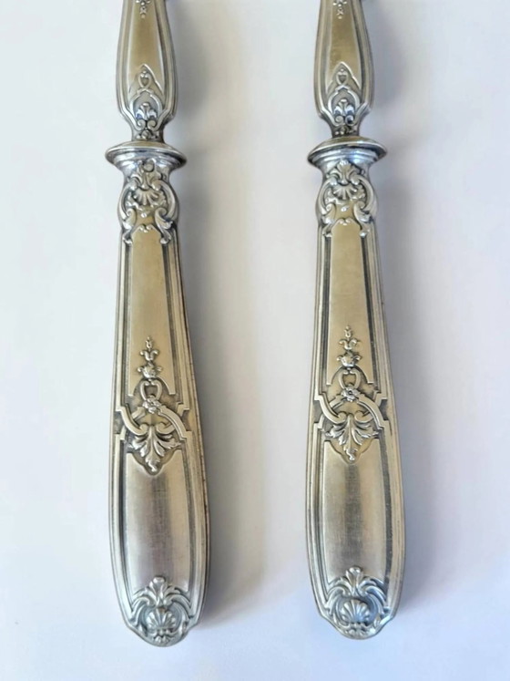 Couverts à salade argentés – Art Deco (photo 3 of 11)