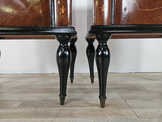 1960s Mahogany Burl Nightstands With Glass Tops – Wood (photo 18 of 20)