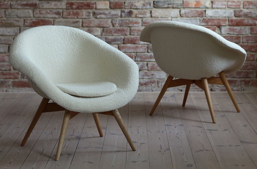 Mid Century Modern Lounge Chair By M. Navrátil, Set Of 2, 1950S