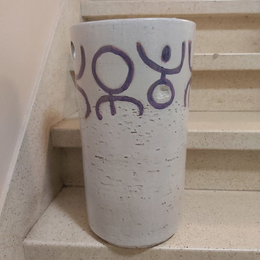 Perignem floor vase handmade 1960 Elisabeth Vandeweghe 