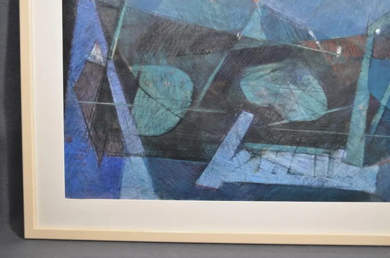 André Brechet "Abstract Composition" Charcoal and Grease Pencil Signed, Framed – Paintings & Drawings (photo 7 of 8)
