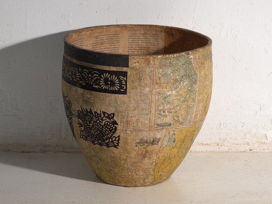 Antique Chinese papier-mâché container – China, circa 1900 – Decorative Objects, Paper, Rustic (photo 33 of 39)
