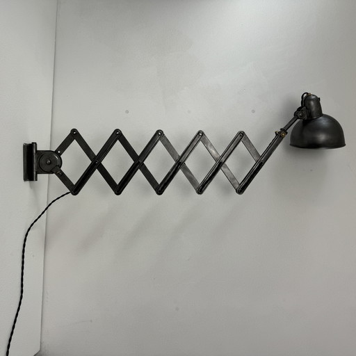 Ancienne Lampe Applique Accordéon Bauhaus