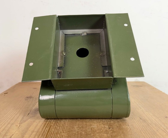 Image 1 of Horloge murale double face Seiko Ships verte vintage, années 1970