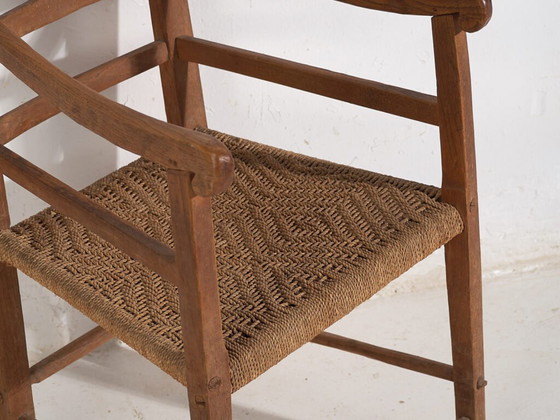 Antique oak armchairs (c.1900). Set of 2 pieces – Rustic (photo 40 of 40)