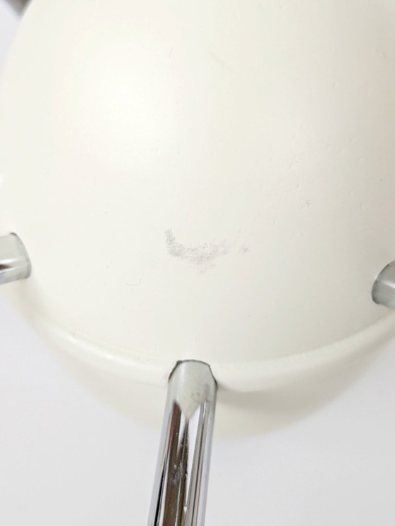 Image 1 of Porte-manteau vintage Spoutnik de l'ère spatiale, patère murale atomique en plastique chromé et crème, années 1970