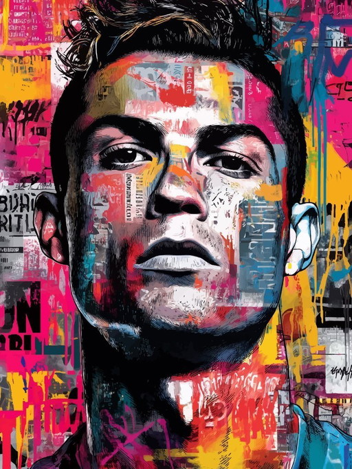 IPR GRAPH - Cristiano Ronaldo - Litografía del artista