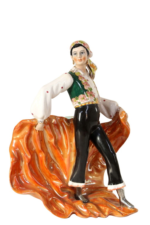 Ceramic sculpture of a dancer by Girardi Giovanni, 1940s