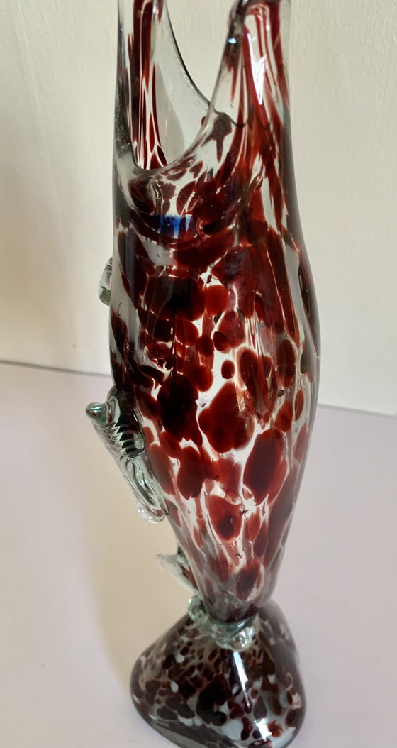 Zoomorphic Murano Glass Vase (37cm) – Scale & Cobalt Decor (photo 14 of 18)