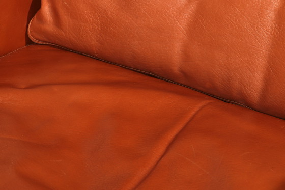 Image 1 of Cognac Leder COR Swing Lounge Stuhl mit Ottomane von Adolf & Schöpfer 1976