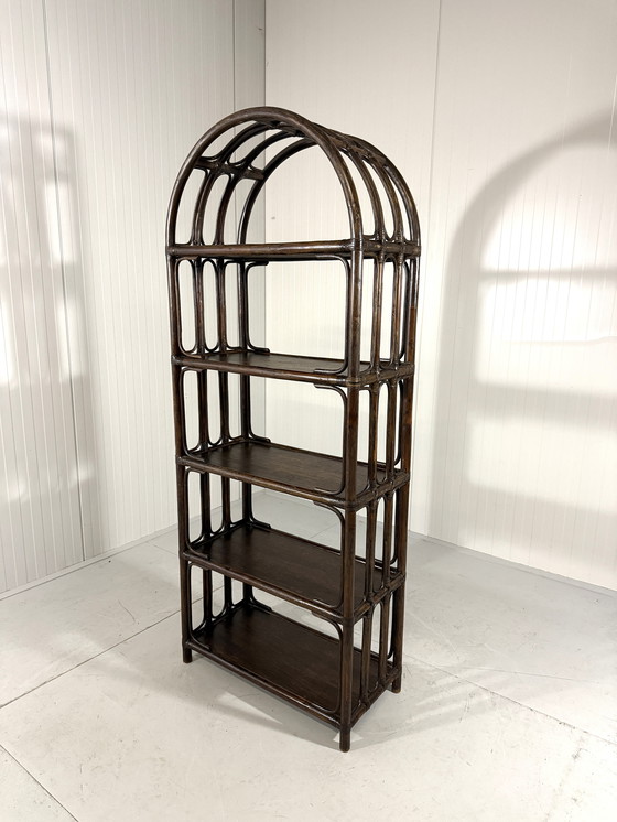 Image 1 of Groot Donker Rotan Rek Jaren 70