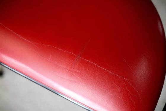 Image 1 of 3x Design Steel And Leather Armchairs