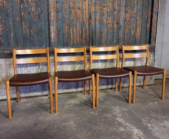 Image 1 of 4x model 84 dining chairs -Moller Denmark 