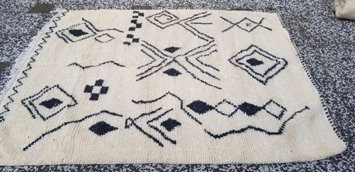 Handgeknoopt Berber tapijt wol 214x172cm