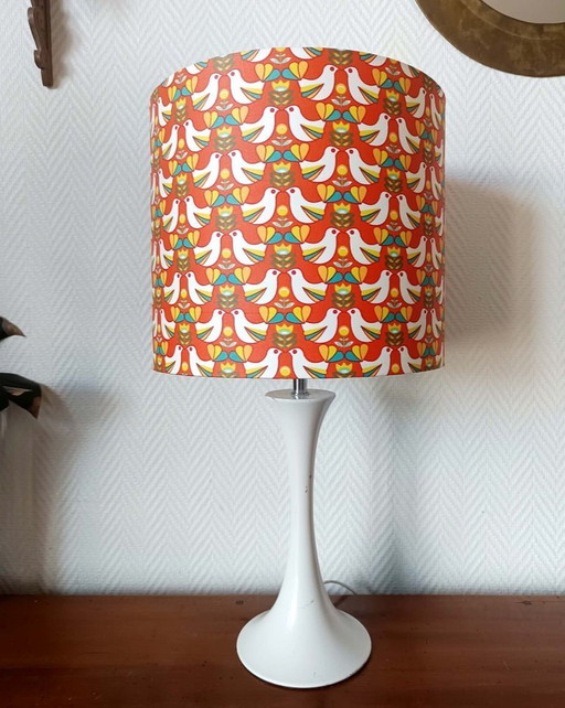 Tulpenlamp 1970 oranje vogels