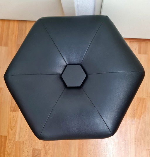 Vintage Space Age 'Mushroom' Poef Kruk Clemens Claessen Jaren 70 – krukjes, Skai (photo 2 of 8)