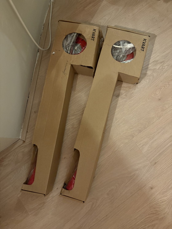 Image 1 of Lot de 2 lampadaires vintage IKEA rouges - neufs