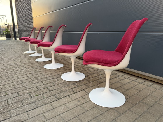 Image 1 of 6x original vintage Knoll Tulip dining chairs Eero Saarinen