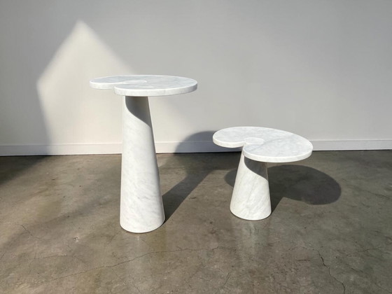 Image 1 of 2x Table d'appoint Eros Angelo Mangiarotti marbre de Carrare