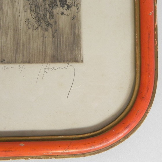 Image 1 of Litografía de Louis Icart con una dama y flores al estilo Art Déco, década de 1920.