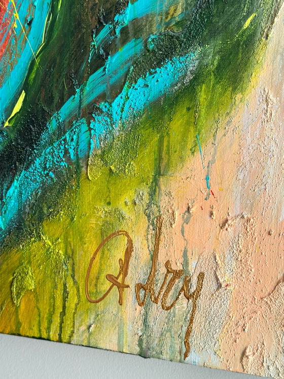 Dipinto 'I'm enough' di Adry, 140 x 140cm, acrilico su tela – Dipinti e disegni (photo 3 of 12)
