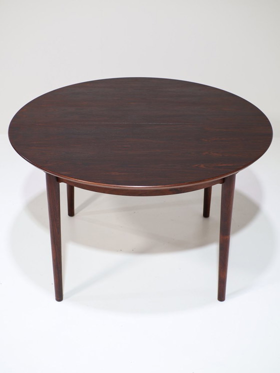 Image 1 of Tavolo da pranzo rotondo estensibile in palissandro danese vintage