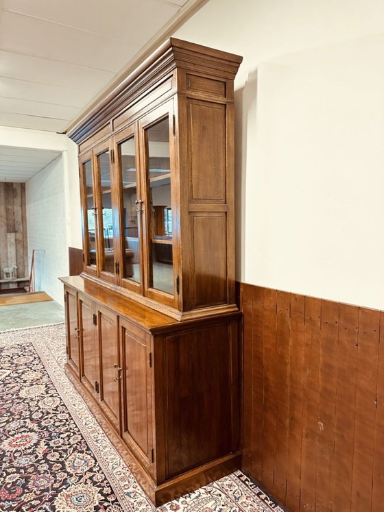 Eichholtz Oak Wood Bookcase Cabinet – Glass, Metal (photo 6 of 20)