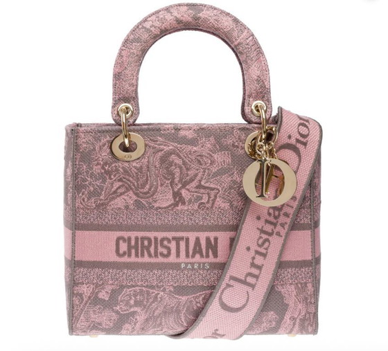 Image 1 of Bolso DIOR Lady Dior en Toile Rose - 102003