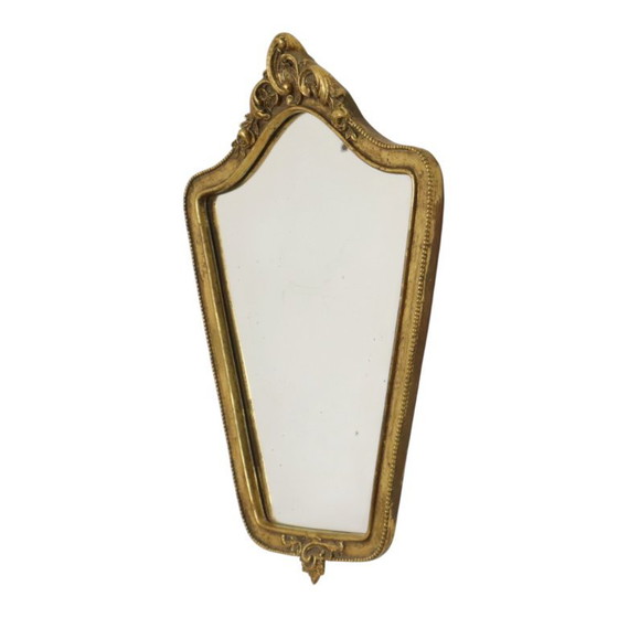 Kleine Franse Kuifspiegel Bladgoud Verguld Barok Stijl – Glass (photo 6 of 26)