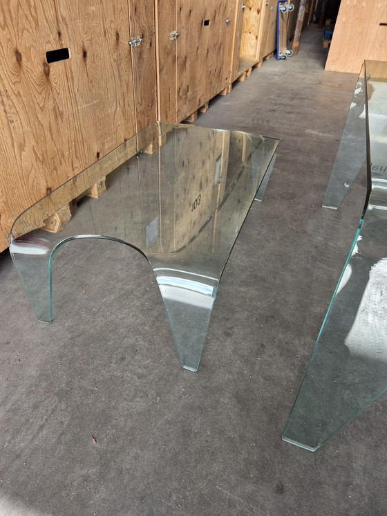 Image 1 of Très bel ensemble table de salle à manger vintage design italien avec table basse