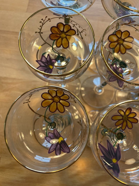 Set di 12 bicchieri da liquore Paul Nagel serie Tiffany dipinti a mano vintage – Bicchieri e caraffe, Glass (photo 15 of 16)