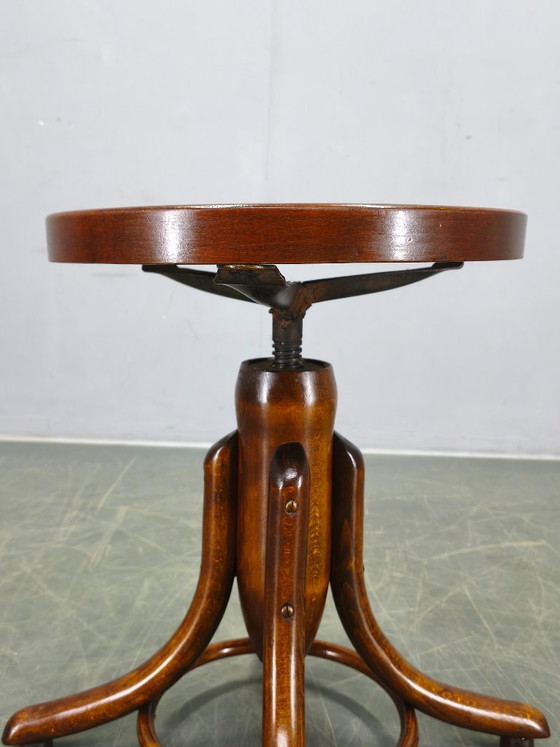 Image 1 of Bentwood Swivel Piano Stool Tatra Nabytok, Czechoslovakia 1940s