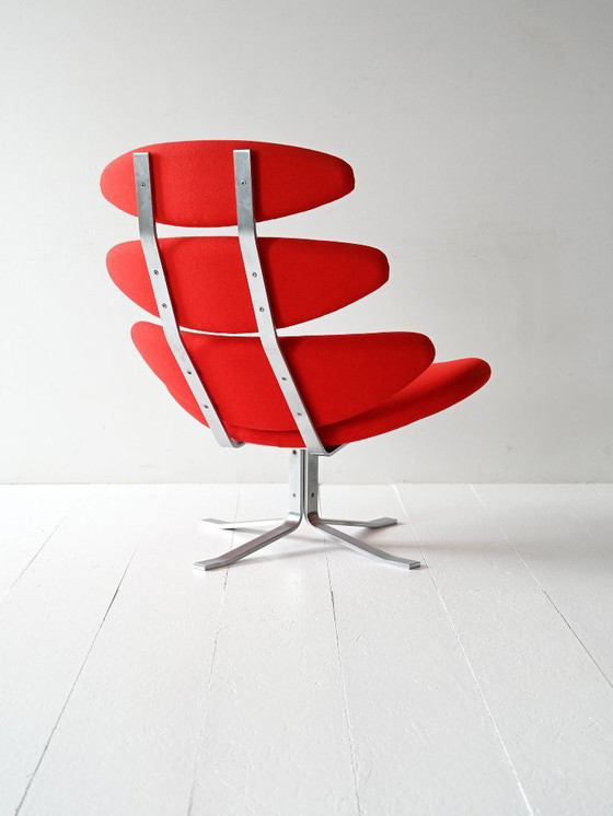 Image 1 of Red Corona Chair by Poul M. Volther