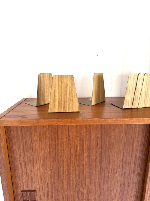 Set di 6 fermalibri vintage anni '60 – boekenkasten, Metal