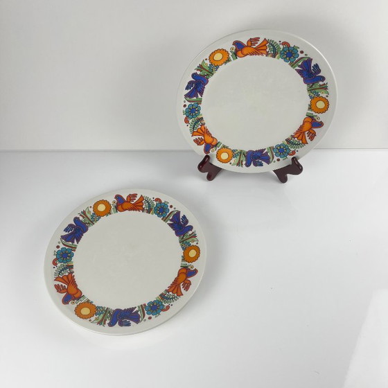 Image 1 of Juego de 4 platos llanos Villeroy & Boch "Acapulco", 1960, segunda elección