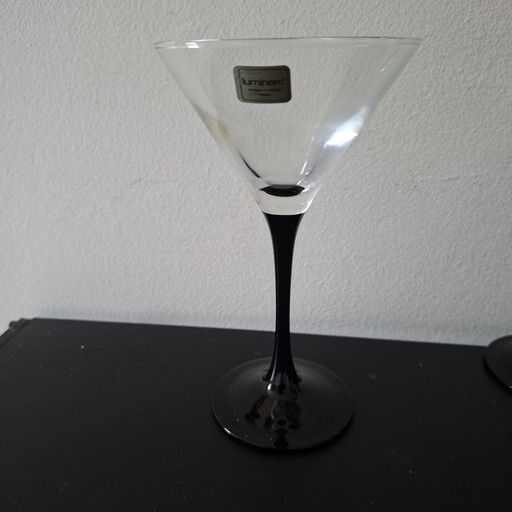 4 verres à martini Luminarc vintage.