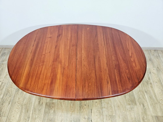 Mid-Century Uitschuifbare Tafel in Teak S. Burchardt-Nielsen, Denemarken, jaren 80 – Eettafels (photo 4 of 19)