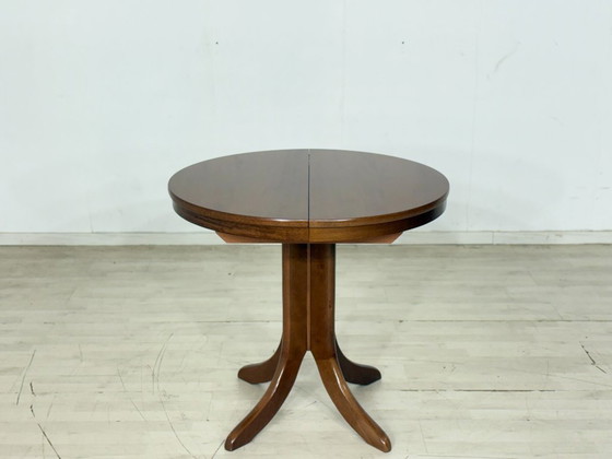 Image 1 of Table de salle à manger élégante de style Mid-Century – Table de cuisine ronde et extensible